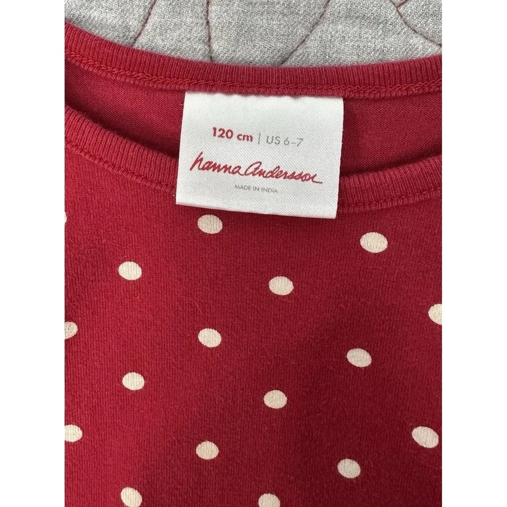 Hanna‎ Andersson Ruffle Dress Red Polka Dot / Girls 6-7